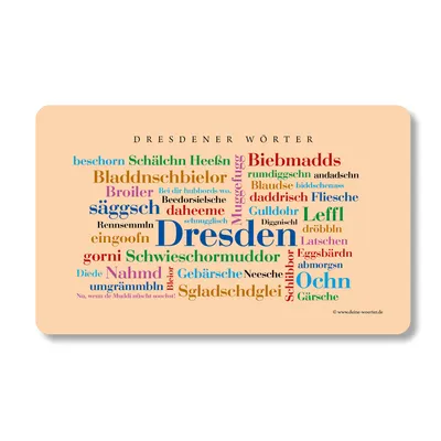 Produktbild von Frühstücksbrettchen Dresdener Wörter