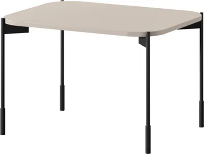 Obrázek produktu pro Sonatia 60 cm obdélníkový konferenční stolek s kovovými nohami | Barva: kašmír/krémová | Rozměry: 60x40x45 cm
