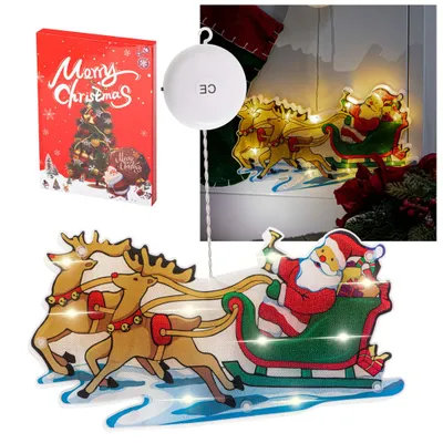 Produktbild von LED-Pendelleuchten, Weihnachtsdekoration, Weihnachtsmannschlitten.