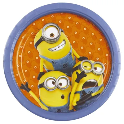 Produktbild von Teller Pappe 23cm 8 Stück Minions