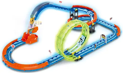 Produktbild von Rennbahn mit leuchtendem Auto 88 x 27 x 48 cm