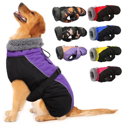Produktbild von Verstellbare Reflektierende Hundejacke für kaltes Wetter