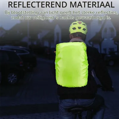 Productafbeelding van Regenhoes rugzak - Waterdicht - 18 tot 35 liter - Reflecterend