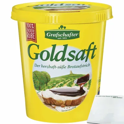Produktbild von Grafschafter Goldsaft Zuckerrübensirup (450g Packung) + usy Block