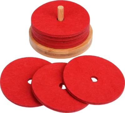 Produktbild von GRÄWE 8 Glasuntersetzer mit Halter rot