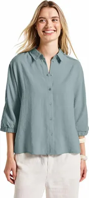 Produktbild von Street One Buttoned shirtcollar blouse w arona blue 38