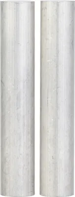 Two metallic rods are shown against a white background.