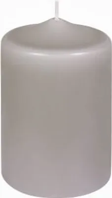Produktbild von Premium Stumpenkerzen Hell-Grau 120 x 80 mm, 1 Stück