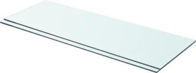 Image de Panneaux d'étagère 2 pcs Verre Transparent 70x25 cm