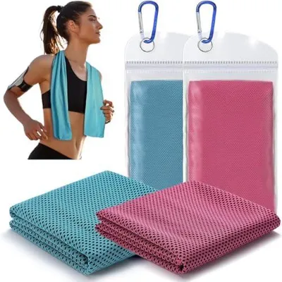 Produktbild von Kühlhandtuch Kühltuch 6  Stück(100 x 30 cm), als Cooling Towel und mikrofaser Kühltuch, Golf Handtuch Yoga Handtuch KüHlendes Sporthandtuch Kühltücher Hals Kühlendes Bandana
