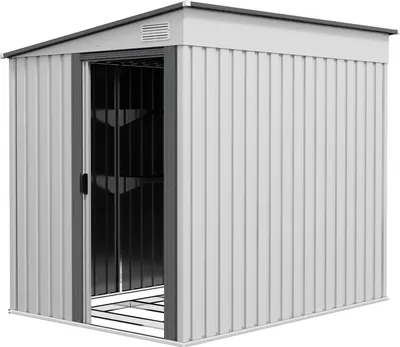 Obrázek produktu pro Kovová kůlna na nářadí 2,81 m² 154x206,5x181 cm kůlna na nářadí s pultovou střechou