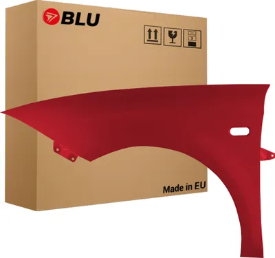 Image de BLU Aile Compatible avec Seat Leon II 2 1P1 LS3X Gauche Rot Rot Rumbi | 2005-2012 | Avant | Peint| Prêt à Monter | Acier
