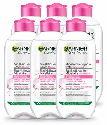 Zdjęcie produktu dla 6 x Garnier SkinActive Woda micelarna do skóry wrażliwej, 200 ml - zestaw ekonomiczny - 6 sztuk