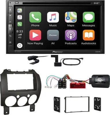 Produktbild von Pioneer AVH-Z5200DAB CarPlay Android Auto USB Einbauset für Mazda 2 2008-2014