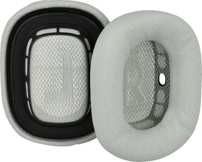 Produktbild von vhbw 2x Ohrpolster kompatibel mit Apple AirPods Max Kopfhörer Headset, Schaumstoff / Kunststoff hellgrau