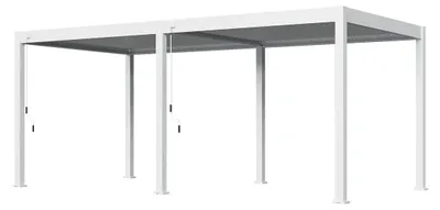 Immagine prodotto di Pergola Weide Classic in alluminio 3x6 m con tetto a lamelle, indipendente, bianca