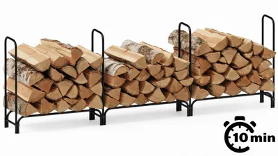 Produktbild von Kaminholzregal Brennholzregal Stapelhilfe mit Wasserdichter Abdeckung