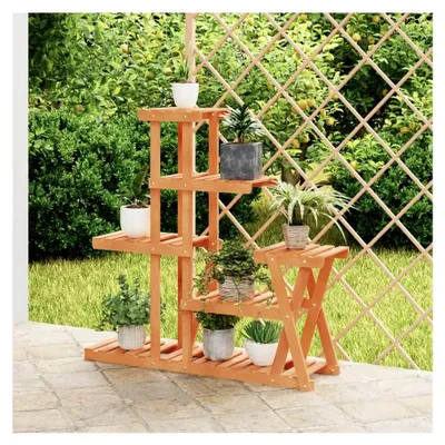 Produktbild von Blumenständer aus massivem Tannenholz, 95 x 25 x 96 cm