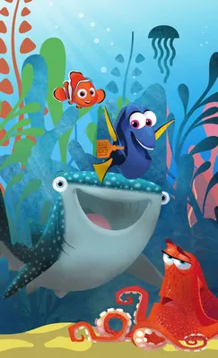 Obrázek produktu pro Nástěnná malba Disney Hledá se Dory v modré a oranžové barvě - 610039 - 150 x 250 cm