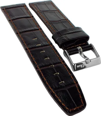 Produktbild von s.Oliver > Uhrenarmband 22mm Leder braun Krokoprägung > SO-1137-LQ