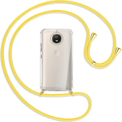 Produktbild von Handykette Backcover-Schutzhülle mit Band (Metall goldfarben) für Motorola Moto G5S - gelb