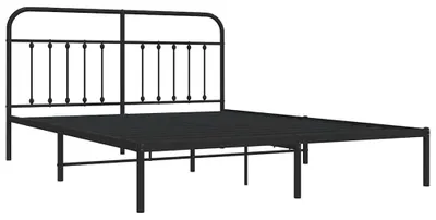 Obrázek produktu pro vidaXL Postel s čelem kovová černá 183x213 cm