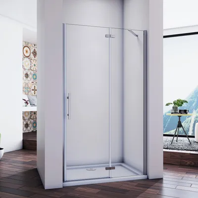 Produktbild von 76x195cm NANO Glas Duschkabine Eckeinstieg Duschtür Duschabtrennung Scharniertür