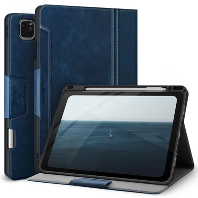 Produktbild von Hülle für iPad Pro 11 Zoll 2022/2021/2020/2018 - Kunstleder mit Stifthalter
