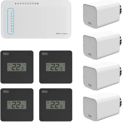 Imagen del producto de CONTROLADORES TÉRMICOS: Kit de control inalámbrico para zonas de calefacción de radiadores