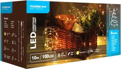 Zdjęcie produktu dla Modee Lighting Łańcuch choinkowy LED 100 LED 10m biały ciepły miedziany