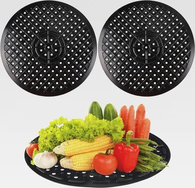 Produktbild von 2 Stück Spülbeckeneinlage Gummi, 31 x 31 cm Schutzmatte für Spülbecken Rund, Spülbeckenmatte mit Abflussloch, Spülmatte für Spülbecken, Wiederverwendbar, Ideal für Geschirr, Obst & Gemüse (Schwarz)