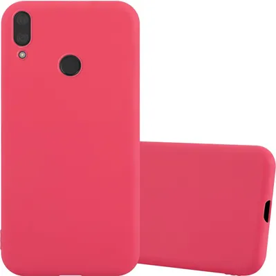 Obrázek produktu pro Cadorabo Case for Huawei Y7 2019 / Y7 PRIME 2019 Protective Cover in Red Pouzdro na mobilní telefon TPU Silicone Case Cover