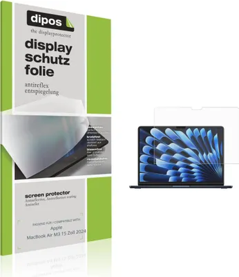 Produktbild von 2x Schutzfolie für Apple MacBook Air M3 15 Zoll 2024 matt Displayschutzfolie Folie Display Schutz dipos