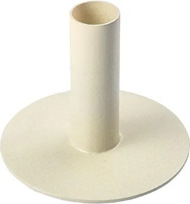 Produktbild von INNA-GLAS Kerzenhalter Hilarius für Stabkerzen bis 2,5cm, Elfenbein, 8cm, Ø6cm - Metall Kerzenständer
