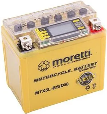 Zdjęcie produktu dla Akumulator Żelowy Ytx5L-Bs Moretti Ze Wskaźnikiem Agm
