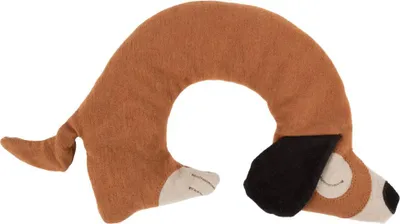 Produktbild von Leschi Wärmekissen Hund Bobby goldbraun – Nackenwärmer mit Bio-Weizenfüllung