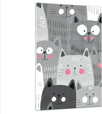 Produktbild von Bilder auf glas - Einteilig - Kittys Tiere Illustration - 80x120cm - Glasbilder - Wandbilder - Bilder - Wanddekoration aus Glas - Glas Bilder - Wandbild auf Glas - GPA80x120-2890