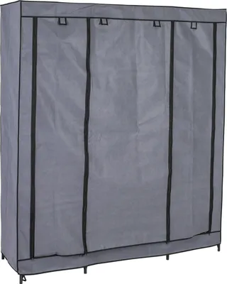 Zdjęcie produktu dla Szafa XXL - pojemna i funkcjonalna - 1 sztuka - szaro-czarna - 150 x 175 x 45 cm