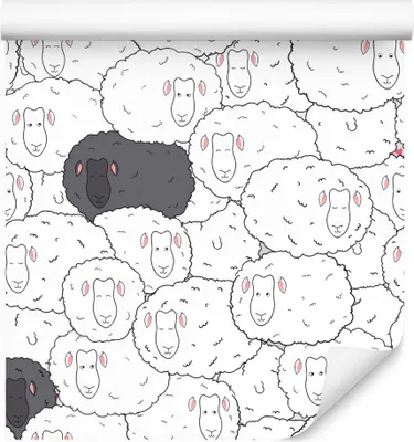 Produktbild von 10m VLIES TAPETE Rolle Kinderzimmer Tiere Schafe Natur Wolle Muster XXL