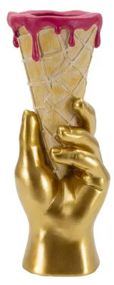 Imagen del producto de Mauro Ferretti. Protector para maceta tipo tubo, 12,5 x 11 x 31 cm, color rosa dorado