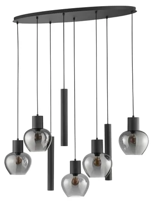 Produktbild von Brilliant Ligari Pendelleuchte 126cm schwarz/rauchglas E27 20W IP20 indoor