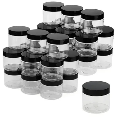 Image de 30 boîtes de rangement en plastique transparent avec couvercle à vis