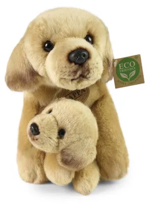 Produktbild von Plüsch Labrador Retriever mit Welpe 31cm Eco-f.