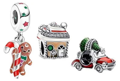 Produktbild von Bead Charms Kirschblüten Set für Damen Kompatibel mit Pandora Christmas Classics