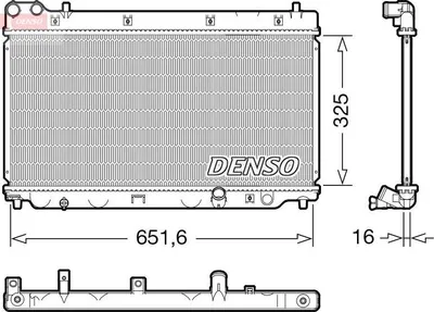 Produktbild von DENSO DRM40055 Kühler Wasserkühler Motorkühler für HONDA Jazz II Schrägheck (GD, GE3, GE2)