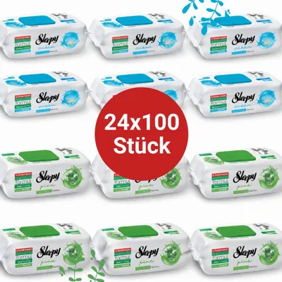Produktbild von Sleepy Easy Clean Oberflächenreinigungstücher – 12x100 Pine + 12x100 Ocean | Wohnmobile & Camper