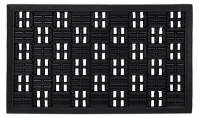 Productafbeelding van Rubbermat, 45 x 75 cm, antislip en weerbestendig, zwart