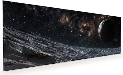 Produktbild von Küchenrückwand Spritzschutz Glas mit Motiv Weltraumlandschaft 40 x 40 cm