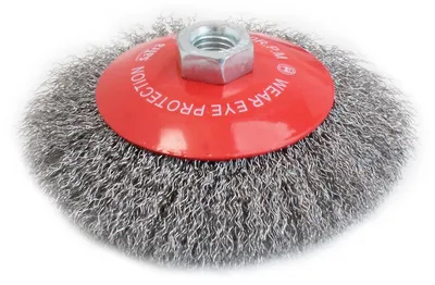 Obrázok produktu pre Drôtená kefa - kotúč pre uhlovú brúsku 100mm Satra