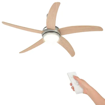Produktbild von vidaXL Deckenventilator mit Licht Ø 130 cm Sonoma